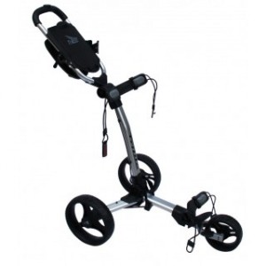 Axglo Golftrolley - silberner Rahmen, schwarze Räder