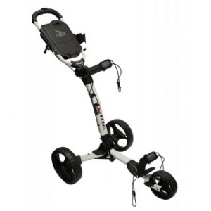 Axglo Golftrolley - weißer Rahmen, schwarze Räder